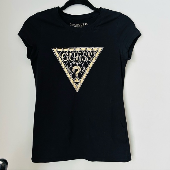 Guess Rhinestone Logo Tshirt - Picture 1 of 4